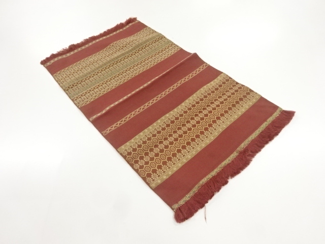 JAPANESE KIMONO / ANTIQUE TABLECLOTH / SILK / WOVEN STRIEP